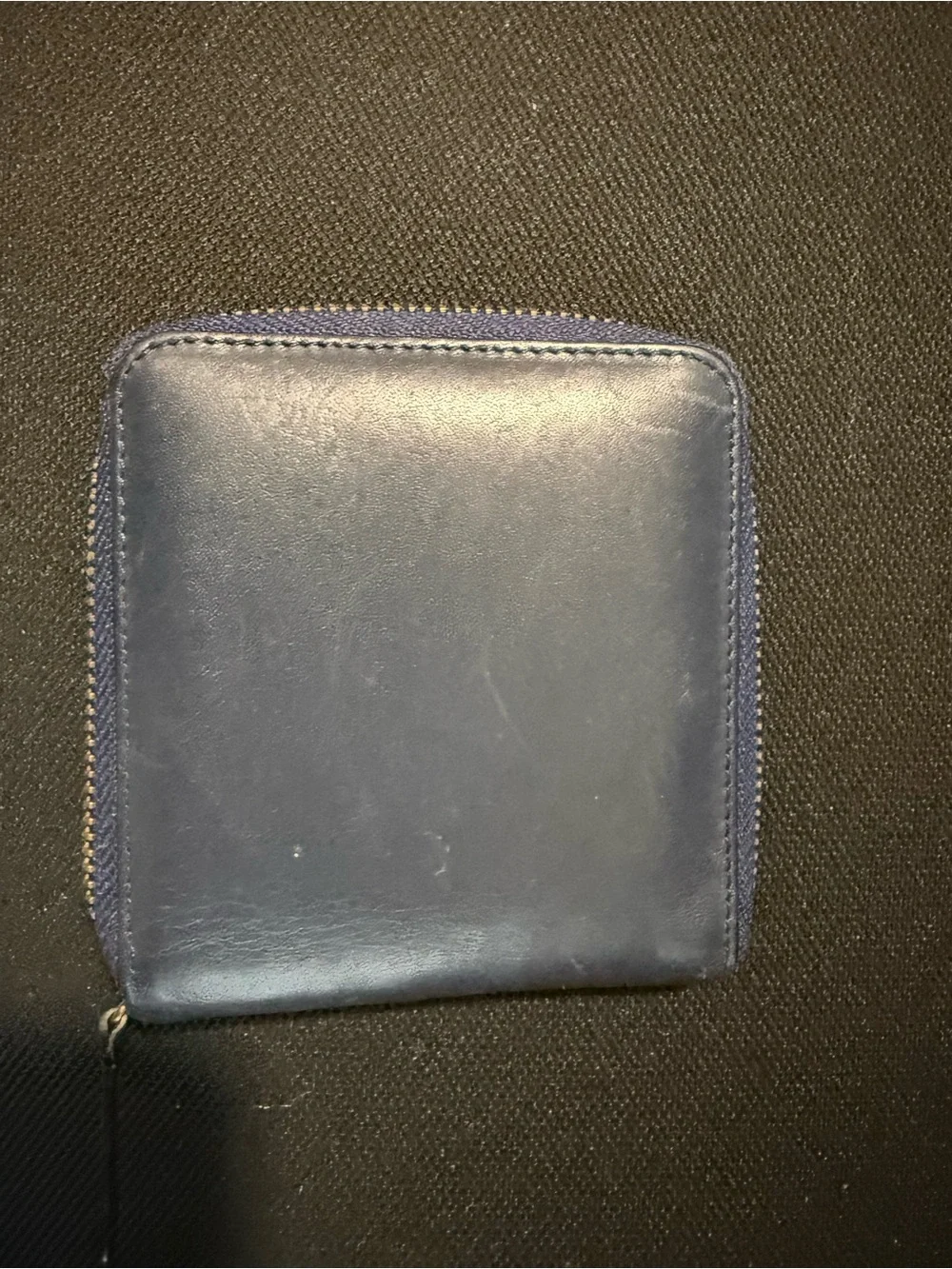Taylor Stitch Navy Leather Card Holder Wallet